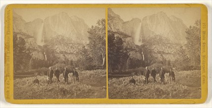 Yosemite Fall, Height 2634 feet; Unknown, or Irish & Company; about 1868; Albumen silver print