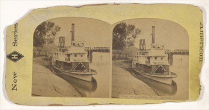 View on Colorado River, Arizona; American; about 1870; Albumen silver print