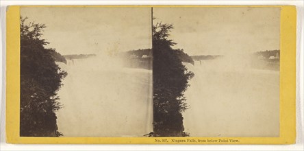 Niagara Falls, from below Point View; John P. Soule, American, 1827 - 1904, about 1870; Albumen silver print
