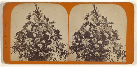 Flower arrangement; John P. Soule, American, 1827 - 1904, about 1870; Albumen silver print