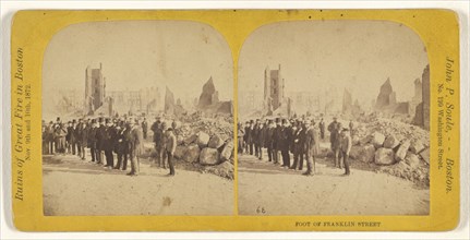 Foot of Franklin Street Boston, Mass; John P. Soule, American, 1827 - 1904, November 9-10, 1872; Albumen silver print