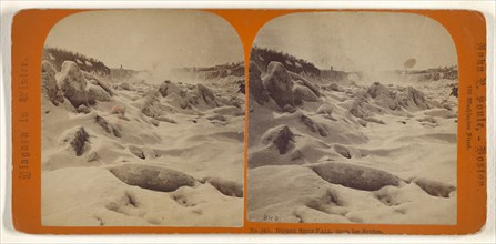 Horse Shoe Fall, from Ice Bridge; John P. Soule, American, 1827 - 1904, about 1865; Albumen silver print