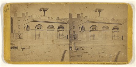 Engine House in which John Brown was captured, Har. Ferry, Va; John P. Soule, American, 1827 - 1904, 1865; Albumen silver print