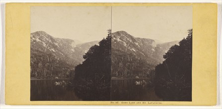 Echo Lake and Mt. Lafayette; John P. Soule, American, 1827 - 1904, 1861 - 1862; Albumen silver print