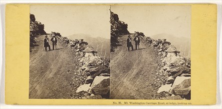 Mt. Washington Carriage Road, at ledge, looking up; John P. Soule, American, 1827 - 1904, about 1861; Albumen silver print