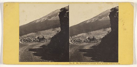 Mt. Washington Carriage Road, at ledge, looking down; John P. Soule, American, 1827 - 1904, about 1861; Albumen silver print