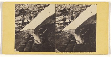 Pillar of Snow, Tuckerman's Ravine, August 28, 1861; John P. Soule, American, 1827 - 1904, August 28, 1861; Albumen silver