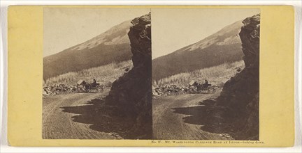Mt. Washington Carriage Road at Ledge - looking down; John P. Soule, American, 1827 - 1904, about 1861; Albumen silver print