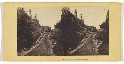 Gate of Notch - looking up; John P. Soule, American, 1827 - 1904, about 1861; Albumen silver print