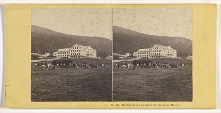 Haying Scene in Front of The Glen House; John P. Soule, American, 1827 - 1904, about 1861; Albumen silver print