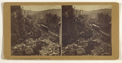 Mt. Washington Railway, from the Depot; Attributed to John P. Soule, American, 1827 - 1904, about 1861; Albumen silver print