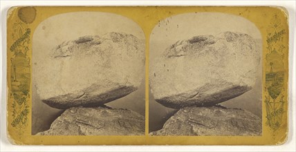 Balanced Rock, Otter Creek, Mount Desert, Maine; American; about 1865; Albumen silver print