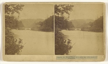 French Broad on a rainy day, with clouds on mountains; Nat W. Taylor & Jones; 1880s; Albumen silver print