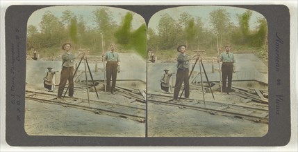 Colliers Dam; E.S. Thorn, American, active 1870s, 1870s; Hand-colored Albumen silver print