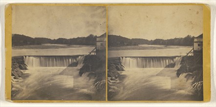 Waterfall at Lowell, Mass; L. Towle, American, active Lowell, Massachusetts 1870s, 1870s; Albumen silver print