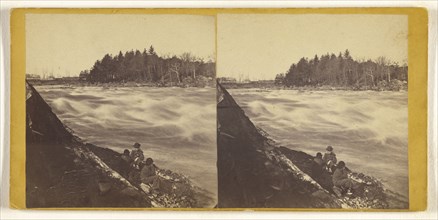 Foot of Pawtucket Falls from ledge by Waste Gates Northern Canal, Lowell, Mass; Simon Towle, American, active Lowell
