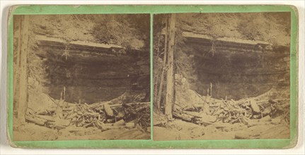 Cave at Dry Falls. Moravia, N.Y; T.T. Tuthill, American, active Moravia, New York 1870s, 1870s; Albumen silver print
