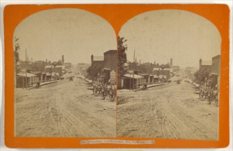 Cor. Boundary and Jefferson Sts., Looking East. Burlington, Iowa; Henry N. Twining, American, 1826 - 1901, about 1875; Albumen