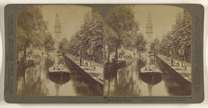 In Amsterdam, Holland, the Venice of the North; Underwood & Underwood, American, 1881 - 1940s, 1904; Albumen silver print