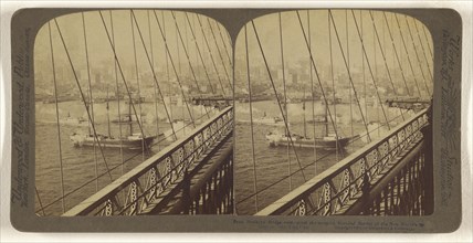 From Brooklyn Bridge West to Great  Skyscrapers,  New York City, U.S.A; Underwood & Underwood, American, 1881 - 1940s, 1902
