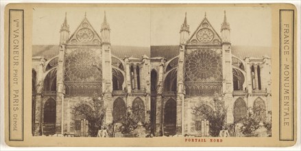 Portail Nord Notre-Dame; Vve. Vagneur, French, active Paris, France 1860s, about 1865; Albumen silver print
