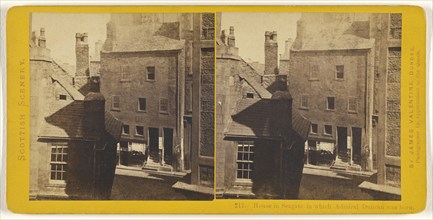 House in Seagate in which Admiral Duncan was born; James Valentine, Scottish, 1815 - 1879, 1870s; Albumen silver print