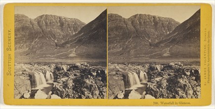 Waterfall in Glencoe; James Valentine, Scottish, 1815 - 1879, 1870s; Albumen silver print