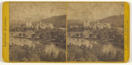 Balmoral Castle from North West of River; James Valentine, Scottish, 1815 - 1879, 1870s; Albumen silver print
