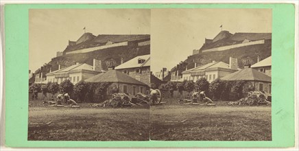 Citadel, From the Queen's Wharf; L.P. Vallée, Canadian, 1837 - 1905, active Quebéc, Canada, 1865 - 1875; Albumen silver print