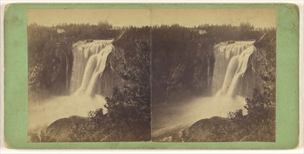 Montmorency Falls, 7 miles below Quebec; L.P. Vallée, Canadian, 1837 - 1905, active Quebéc, Canada, 1865 - 1875; Albumen silver