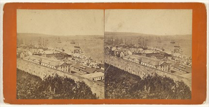 Quebec Harbour; L.P. Vallée, Canadian, 1837 - 1905, active Quebéc, Canada, 1865 - 1875; Albumen silver print