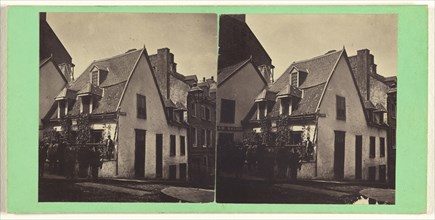 Old French House, in St. Lewis Street, opposite St. Louis Hotel, The Head-Quarters of Montcalm; L.P. Vallée, Canadian, 1837