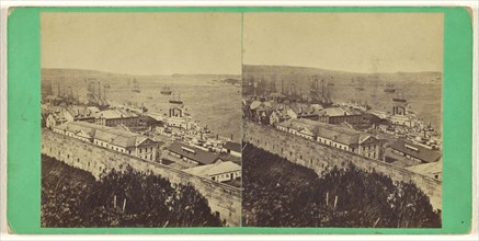 Quebec Harbour, from the Governor's Garden; L.P. Vallée, Canadian, 1837 - 1905, active Quebéc, Canada, 1865 - 1873; Albumen