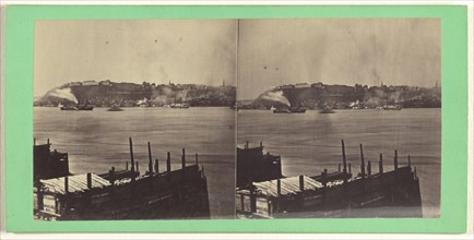 View of Quebec Harbor; L.P. Vallée, Canadian, 1837 - 1905, active Quebéc, Canada, 1865 - 1873; Albumen silver print