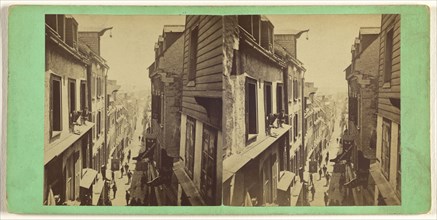 Champlain Street, Quebec; L.P. Vallée, Canadian, 1837 - 1905, active Quebéc, Canada, 1865 - 1873; Albumen silver print