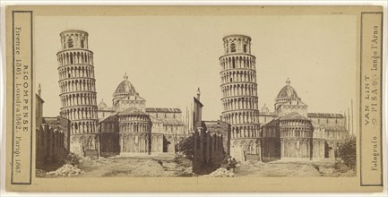 Pisa. Leaning Tower & East End of church; Enrico Van Lint, Italian, active Pisa, Italy 1850s - 1870s, about 1869; Albumen