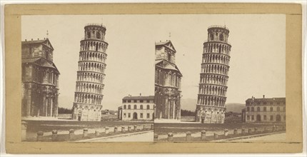 Leaning Tower of Pisa; Enrico Van Lint, Italian, active Pisa, Italy 1850s - 1870s, about 1869; Albumen silver print