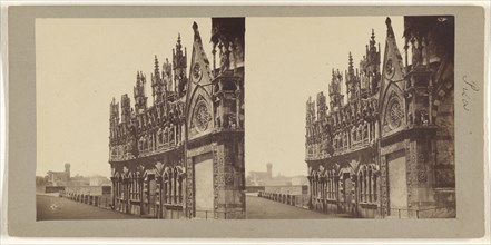 Pisa, side of church; Enrico Van Lint, Italian, active Pisa, Italy 1850s - 1870s, about 1865; Albumen silver print