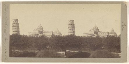 Pisa, Tower - Cathedral & Campo Santo; Enrico Van Lint, Italian, active Pisa, Italy 1850s - 1870s, about 1865; Albumen silver