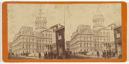 New City Hall, Baltimore, Maryland; T.P. Varley, American, active Baltimore, Maryland 1870s, about 1876; Albumen silver print