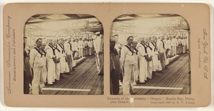 Gunners of the Battleship  Oregon,  Manila Bay, Philippine Islands; R.Y. Young, American, active New York, New York and Cuba