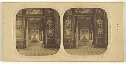 Palais de St. Cloud. Entree des grands appartements; Alexandre Bertrand, French, 1860s; Hand-colored Albumen silver print