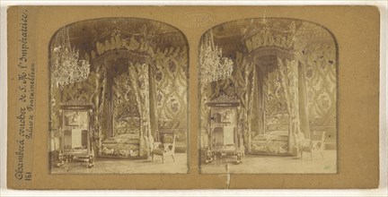 Chambre a coucher de S.M. l'Imperatrice. Palais Fontainebleau; F. Grau, G.A.F., French, active 1850s - 1860s, 1855 - 1865; Hand