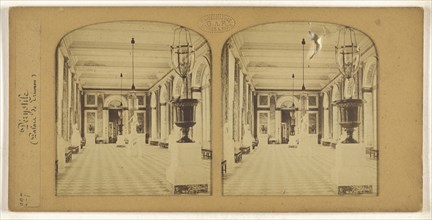 Perystile, Palais de Trianon, F. Grau, G.A.F., French, active 1850s - 1860s, 1855 - 1865; Hand-colored Albumen silver print