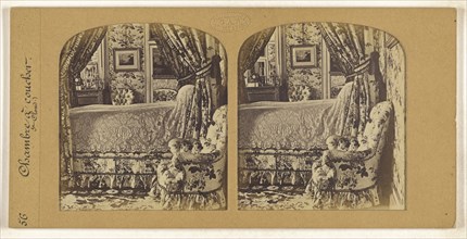 Chambre a coucher., St. Cloud., F. Grau, G.A.F., French, active 1850s - 1860s, 1855 - 1865; Hand-colored Albumen silver print