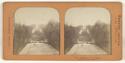 Le Chateau de St. Cloud, Cote du Parc Public; A. Hanriot, French, active 1880s, 1860s; Hand-colored Albumen silver print