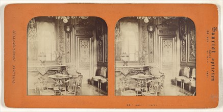 Salon Sculpte, Chateau de St. Cloud, A. Hanriot, French, active 1880s, 1860s; Hand-colored Albumen silver print
