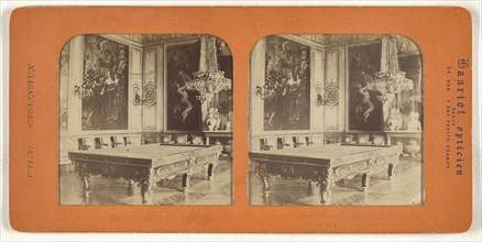 Salon de Venus, Salle de Billard, Chateau de St. Cloud, A. Hanriot, French, active 1880s, 1860s; Hand-colored Albumen silver