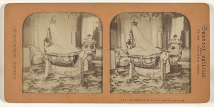 Le Berceau du Prince Imperial, St. Cloud, A. Hanriot, French, active 1880s, 1860s; Hand-colored Albumen silver print