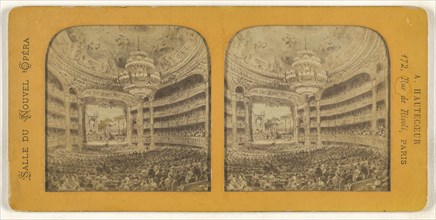 Salle du Nouvel Opera; Albert Hautecoeur, French, active 1880s - 1890s, 1860s; Hand-colored Albumen silver print